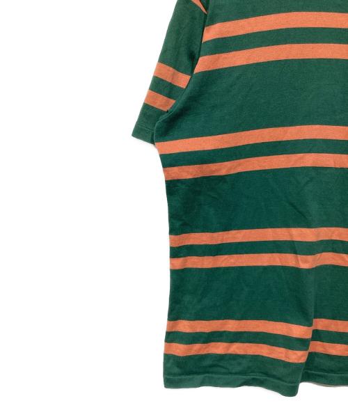 BUTCHER PRODUCTS（ブッチャープロダクツ）BUTCHER PRODUCTS (ブッチャープロダクツ) ボーダーTシャツ グリーン×オレンジ サイズ:42の古着・服飾アイテム