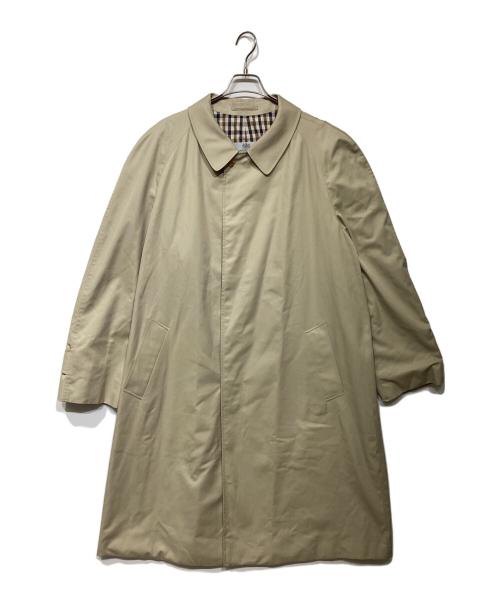 Aquascutum（アクアスキュータム）Aquascutum (アクアスキュータム) 裏チェックステンカラーコート ベージュ サイズ:-の古着・服飾アイテム