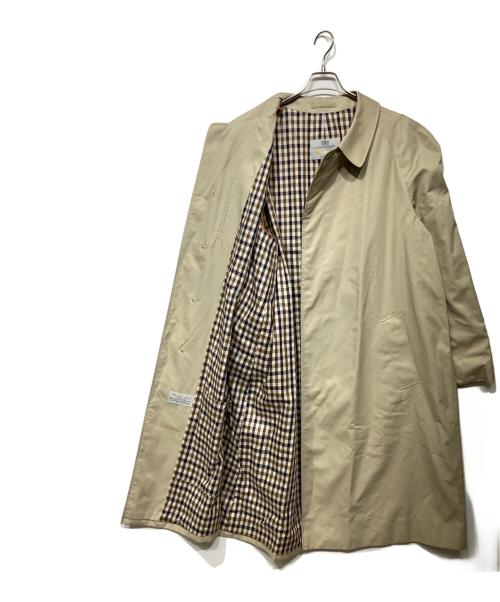 Aquascutum（アクアスキュータム）Aquascutum (アクアスキュータム) 裏チェックステンカラーコート ベージュ サイズ:-の古着・服飾アイテム
