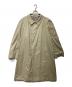 Aquascutum（アクアスキュータム）の古着「裏チェックステンカラーコート」｜ベージュ