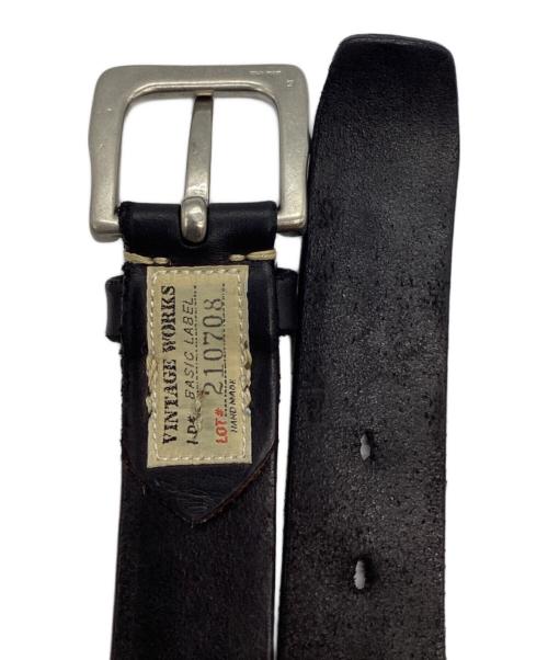 VINTAGE WORKS（ヴィンテージワークス）VINTAGE WORKS (ヴィンテージワークス) レザーベルト　DH5662 ブラック サイズ:31/79の古着・服飾アイテム