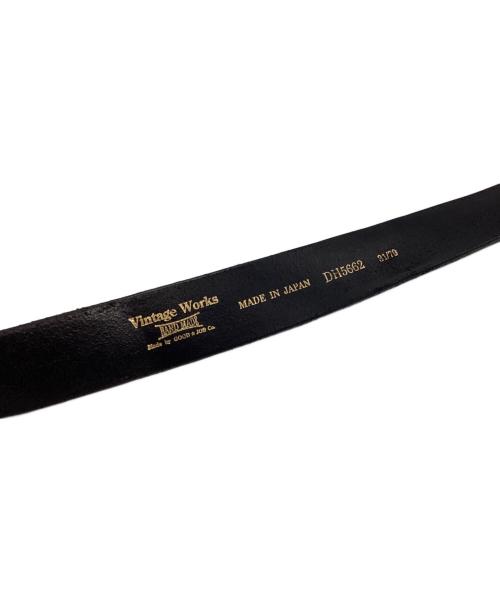 VINTAGE WORKS（ヴィンテージワークス）VINTAGE WORKS (ヴィンテージワークス) レザーベルト　DH5662 ブラック サイズ:31/79の古着・服飾アイテム