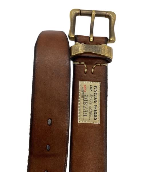 VINTAGE WORKS（ヴィンテージワークス）VINTAGE WORKS (ヴィンテージワークス) レザーベルト　DH5709 ブラウン サイズ:31/79の古着・服飾アイテム