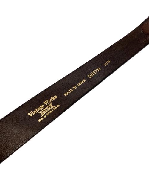 VINTAGE WORKS（ヴィンテージワークス）VINTAGE WORKS (ヴィンテージワークス) レザーベルト　DH5709 ブラウン サイズ:31/79の古着・服飾アイテム