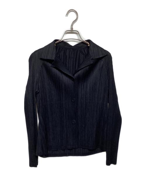PLEATS PLEASE（プリーツプリーズ）PLEATS PLEASE (プリーツプリーズ) プリーツシャツ　PP81-JD411 ブラック サイズ:3の古着・服飾アイテム