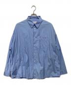 MARNIマルニ）の古着「コットンポプリンロゴシャツ CUMU0061P2」｜ブルー