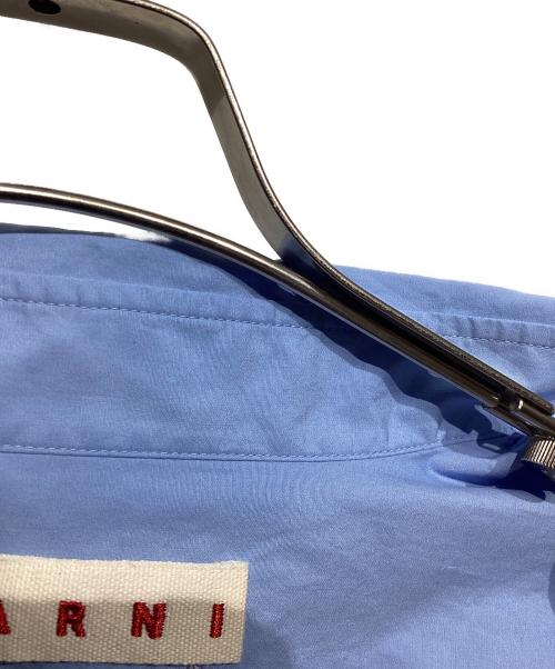 MARNI（マルニ）MARNI (マルニ) コットンポプリンロゴシャツ CUMU0061P2 ブルー サイズ:52の古着・服飾アイテム