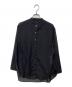 23区（ニジュウサンク）の古着「ウールシアーボイル バンドカラー シャツBLWSNA0203」｜ブラック