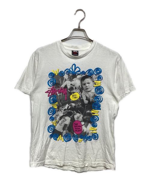 stussy（ステューシー）stussy (ステューシー) 00’S　グラフィックTシャツ ホワイト サイズ:Mの古着・服飾アイテム