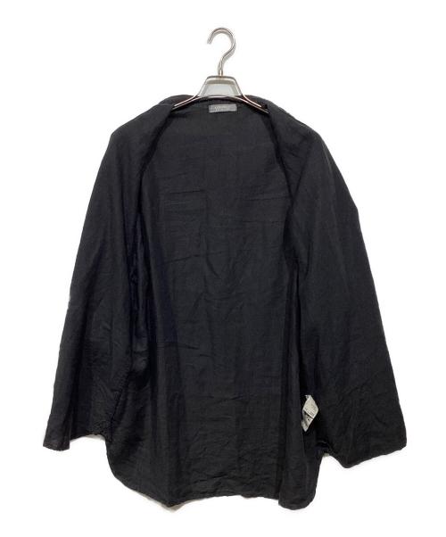 nestrobe confect（ネストローブ コンフェクト）nestrobe confect (ネストローブ コンフェクト) リネンバンドカラーシャツ　 ブラック サイズ:04の古着・服飾アイテム