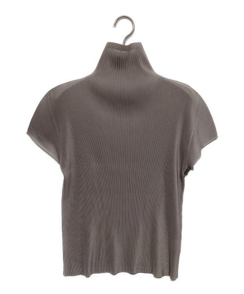 PLEATS PLEASE（プリーツプリーズ）PLEATS PLEASE (プリーツプリーズ) プリーツタートルネックカットソー ベージュ サイズ:不明の古着・服飾アイテム