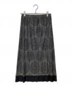 PLEATS PLEASEプリーツプリーズ）の古着「総柄プリーツスカート PP63-JG724」｜グレー