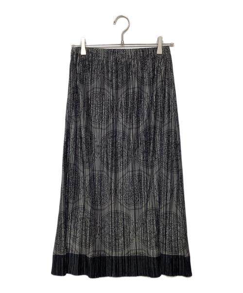 PLEATS PLEASE（プリーツプリーズ）PLEATS PLEASE (プリーツプリーズ) 総柄プリーツスカート PP63-JG724 グレー サイズ:Mの古着・服飾アイテム