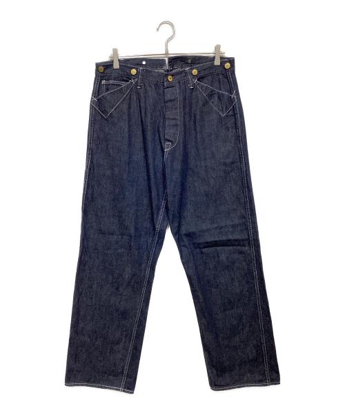 HEADLIGHT（ヘッドライト）HEADLIGHT (ヘッドライト) 9.5oz.BLUE DENIM WAIST OVERALLS インディゴ サイズ:34の古着・服飾アイテム