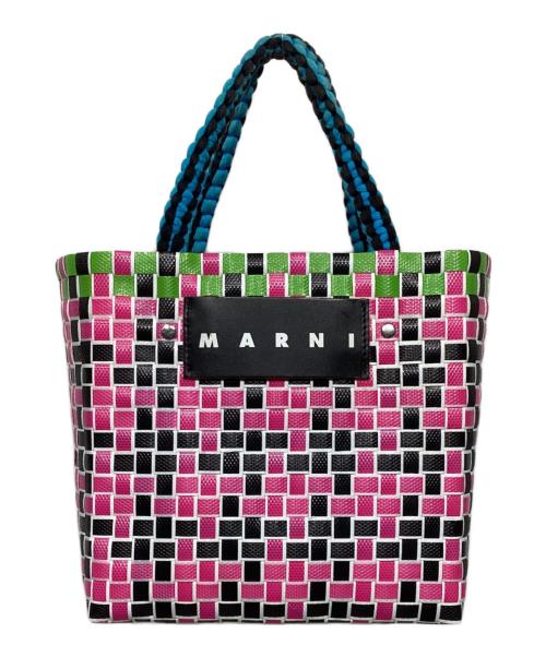 MARNI（マルニ）MARNI (マルニ) ピクニックバッグ ピンク×グリーンの古着・服飾アイテム