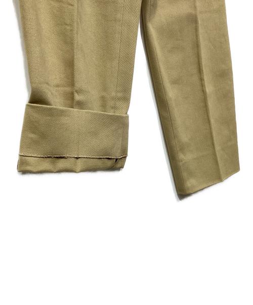 Fumiya Hirano The Trousers（フミヤ ヒラノ ザ トラウザーズ）Fumiya Hirano The Trousers (フミヤ ヒラノ ザ トラウザーズ) コットンスラックス 23AWP0121 ベージュ サイズ:38の古着・服飾アイテム