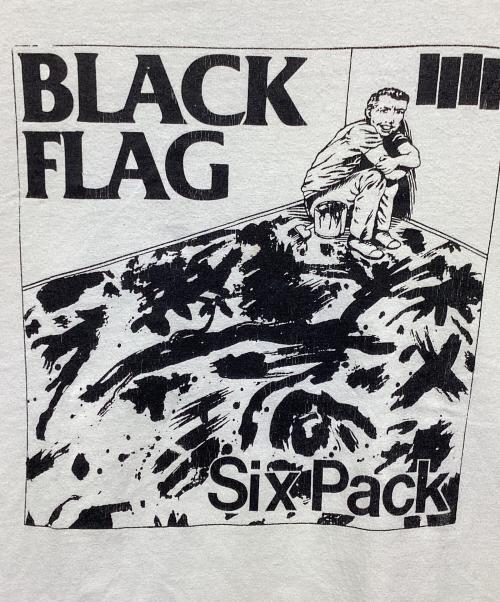 BLACK FLAG（ブラックフラッグ）BLACK FLAG (ブラックフラッグ) ヴィンテージプリントTシャツ ホワイト サイズ:Lの古着・服飾アイテム