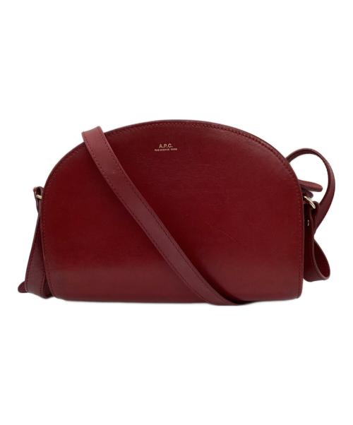 A.P.C.（アーペーセー）A.P.C. (アーペーセー) ハーフムーンバッグ レッドの古着・服飾アイテム
