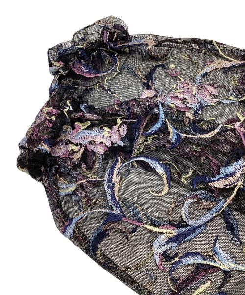 Diagram（ダイアグラム）Diagram (ダイアグラム) フラワーチュール刺繍ガウンワンピース ブラック サイズ:36の古着・服飾アイテム