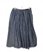 nest Robeネストローブ）の古着「パネルギャザースカート　」｜ブルー