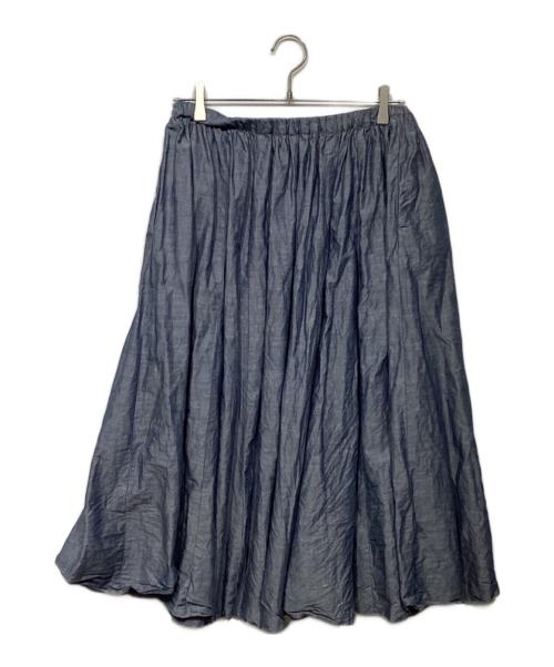 nest Robe（ネストローブ）nest Robe (ネストローブ) パネルギャザースカート　 ブルー サイズ:-の古着・服飾アイテム