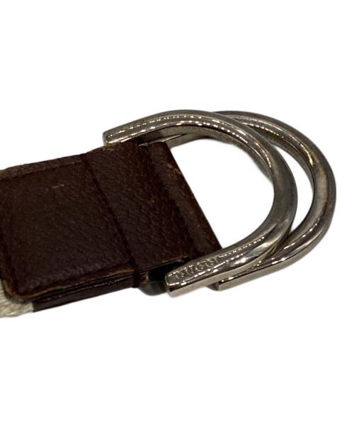GUCCI（グッチ）GUCCI (グッチ) シェリーライン ダブルリング キャンバス ベルト　146435 ベージュ サイズ:85・34の古着・服飾アイテム
