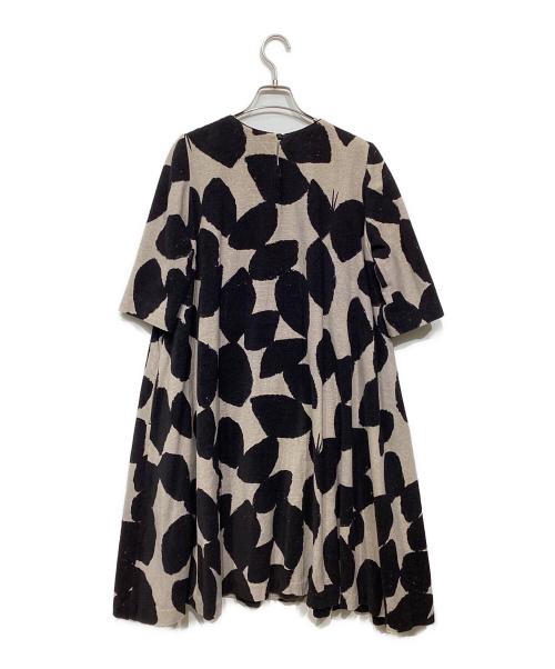 mina perhonen（ミナ ペルホネン）mina perhonen (ミナ ペルホネン) slow dance ワンピース　ta3235 グレー×ブラック サイズ:38の古着・服飾アイテム