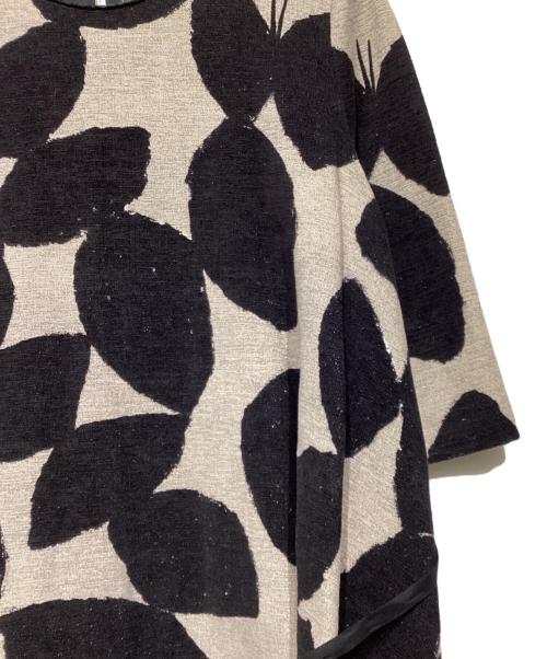 mina perhonen（ミナ ペルホネン）mina perhonen (ミナ ペルホネン) slow dance ワンピース　ta3235 グレー×ブラック サイズ:38の古着・服飾アイテム