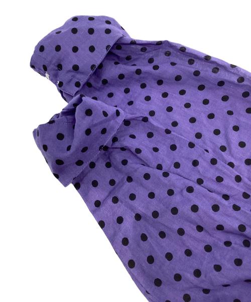 ne quittez pas（ヌキテパ）ne quittez pas (ヌキテパ) Dot Print Tuck Sleeve Dress パープル サイズ:-の古着・服飾アイテム
