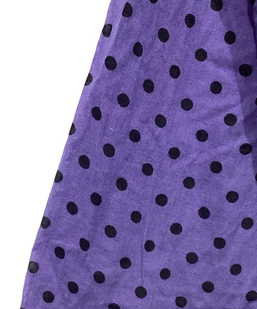 ne quittez pas（ヌキテパ）ne quittez pas (ヌキテパ) Dot Print Tuck Sleeve Dress パープル サイズ:-の古着・服飾アイテム