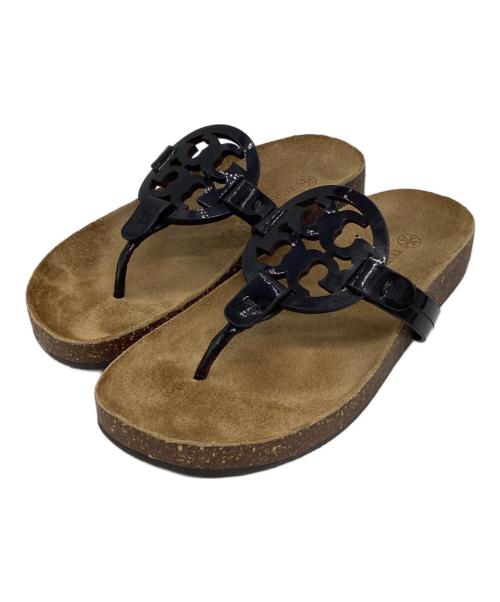 TORY BURCH（トリーバーチ）TORY BURCH (トリーバーチ) Miller Cloudサンダル ベージュ×ブラック サイズ:5の古着・服飾アイテム
