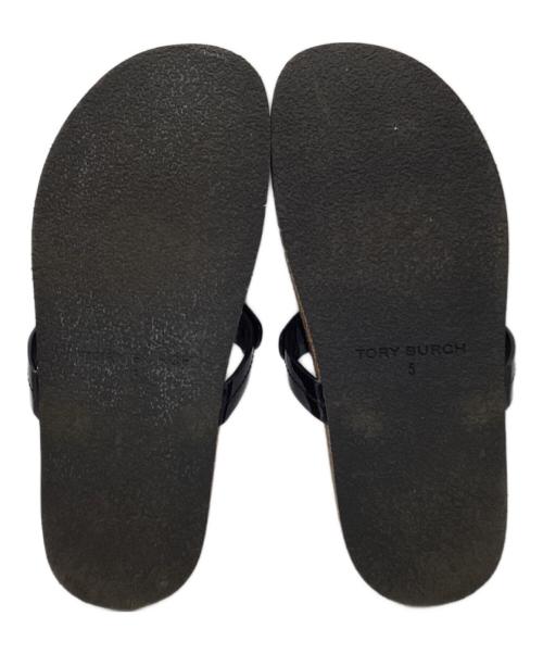 TORY BURCH（トリーバーチ）TORY BURCH (トリーバーチ) Miller Cloudサンダル ベージュ×ブラック サイズ:5の古着・服飾アイテム