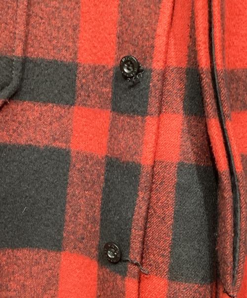 UNION LAUNCH（ユニオンランチ）UNION LAUNCH (ユニオンランチ) CPO SHIRT ブラック×レッド サイズ:Sの古着・服飾アイテム