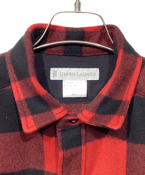 UNION LAUNCH（ユニオンランチ）UNION LAUNCH (ユニオンランチ) CPO SHIRT ブラック×レッド サイズ:Sの古着・服飾アイテム