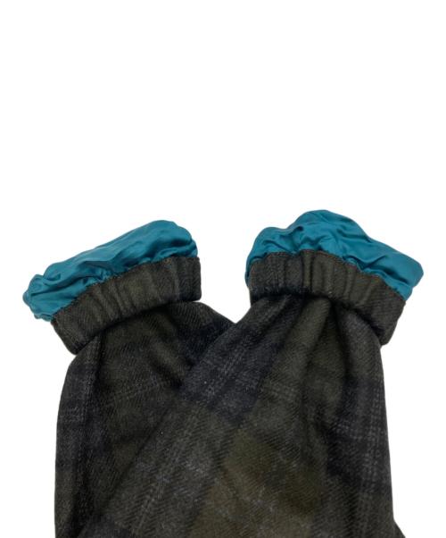 PAUL SMITH（ポールスミス）PAUL SMITH (ポールスミス) ミックスチェックウールダブルジップブルゾン ネイビー×ブラウン サイズ:Lの古着・服飾アイテム