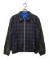 PAUL SMITH（ポールスミス）の古着「ミックスチェックウールダブルジップブルゾン」｜ネイビー×ブラウン
