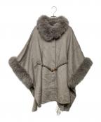 Snidelスナイデル）の古着「ファー付きミドルケープコート」｜ベージュ