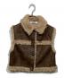 VEQUM（ベクム）の古着「SHORT FAKE MOUTON VEST」｜ブラウン