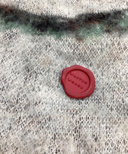 SHINYA KOZUKA（シンヤコズカ）SHINYA KOZUKA (シンヤコズカ) ベンジャミン総柄モヘアニット ベージュ×グリーン サイズ:Lの古着・服飾アイテム