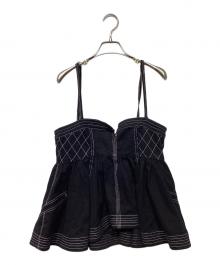 MAISON SPECIAL（メゾンスペシャル）の古着「Washed Peplum Tops」｜ブラック