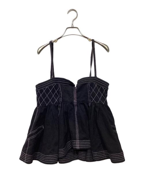 MAISON SPECIAL（メゾンスペシャル）MAISON SPECIAL (メゾンスペシャル) Washed Peplum Tops ブラック サイズ:Freeの古着・服飾アイテム