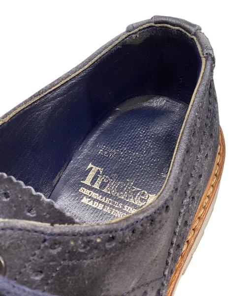 Tricker's（トリッカーズ）Tricker's (トリッカーズ) ウィングチップシューズ　スウェード ネイビー サイズ:記載なしの古着・服飾アイテム