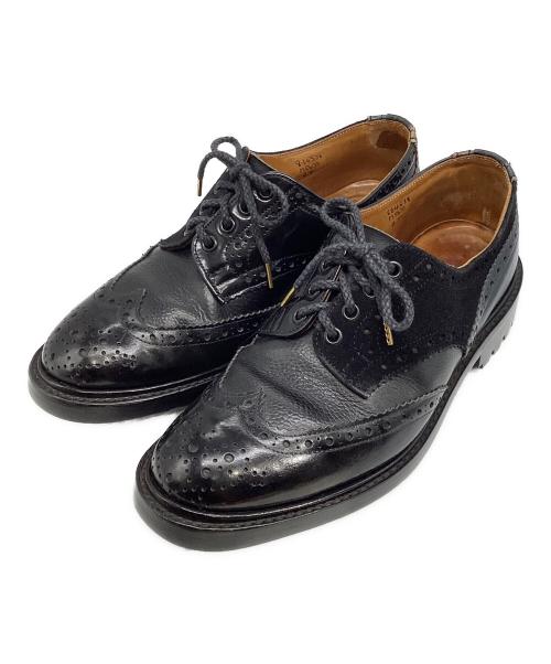 Tricker's（トリッカーズ）Tricker's (トリッカーズ) NEPENTHES (ネペンテス) ウィングチップシューズ ブラック×ブラウン サイズ:8.5の古着・服飾アイテム
