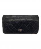 CHANELシャネル）の古着「マトラッセ 長財布」｜ブラック