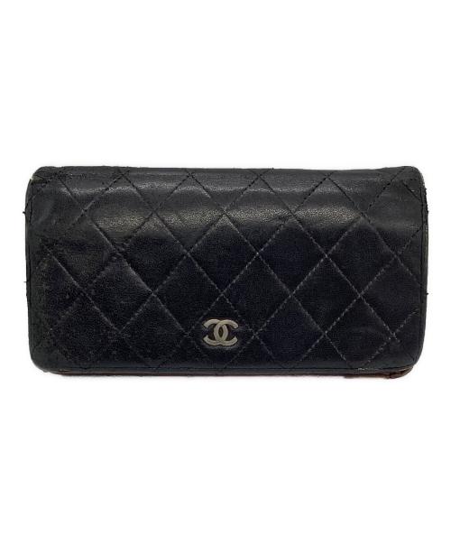 CHANEL（シャネル）CHANEL (シャネル) マトラッセ 長財布 ブラックの古着・服飾アイテム