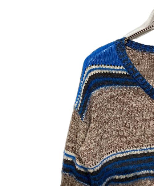 PAMM（パム）PAMM (パム) 小さな庭のカーディガン ブラウン×ブルー サイズ:freeの古着・服飾アイテム