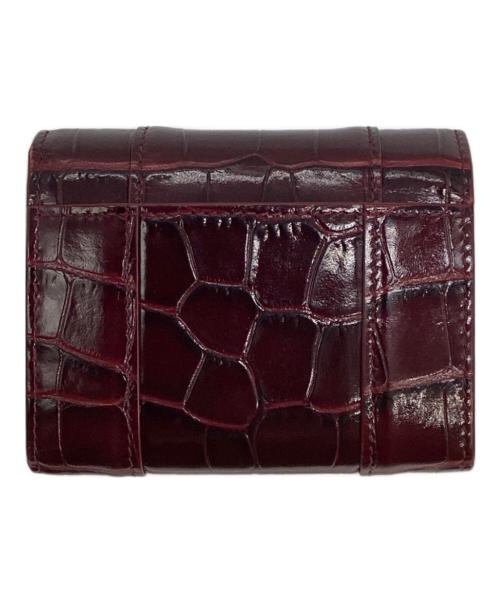 BALENCIAGA（バレンシアガ）BALENCIAGA (バレンシアガ) HOURGLASS Compact Wallet ボルドーの古着・服飾アイテム