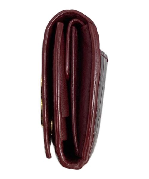 BALENCIAGA（バレンシアガ）BALENCIAGA (バレンシアガ) HOURGLASS Compact Wallet ボルドーの古着・服飾アイテム