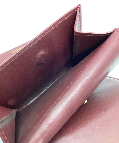 BALENCIAGA（バレンシアガ）BALENCIAGA (バレンシアガ) HOURGLASS Compact Wallet ボルドーの古着・服飾アイテム