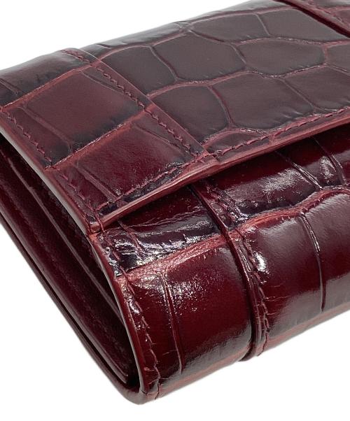 BALENCIAGA（バレンシアガ）BALENCIAGA (バレンシアガ) HOURGLASS Compact Wallet ボルドーの古着・服飾アイテム